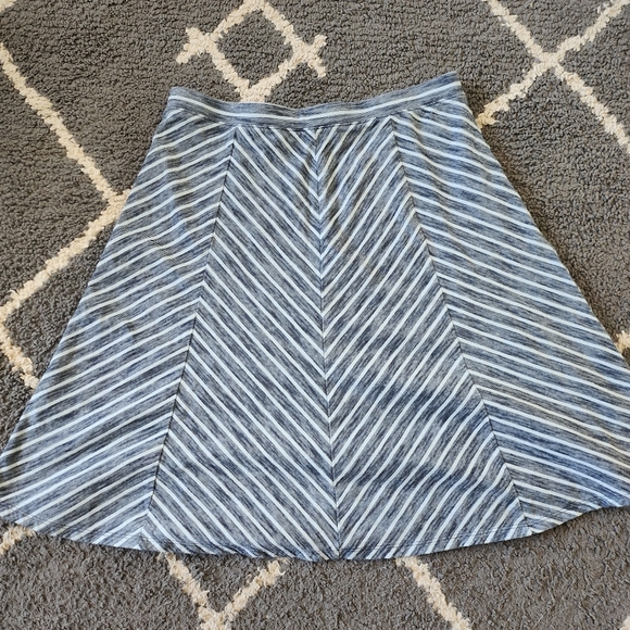 Talbots Petites Black and White Striped Mini Skirt Size P - Picture 3 of 5